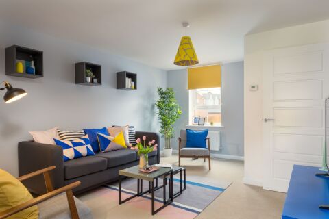 Living Area, Quayside Court Serviced Accommodation, Coventry
