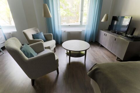 Living Area, Lapinlahdenkatu Serviced Apartment, Helsinki