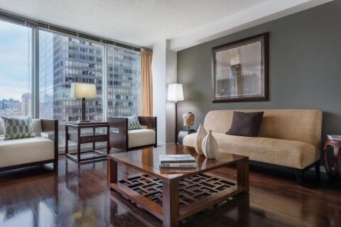 Living Area, The Streeter Serviced Apartments, Chicago