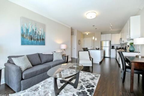 Open Plan Living Area, Aqua Serviced Apartments, Chicago