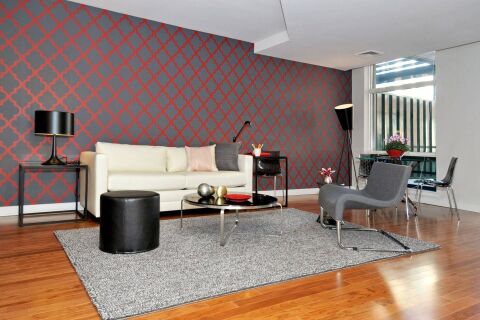 Living Area, The Holmes Serviced Apartments, Cambridge, Massachusetts