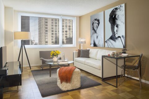 Living Area, La Premiere Serviced Apartments, New York