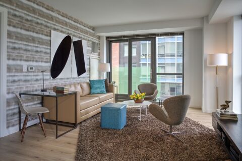 Living Area, The Viridian Apartments, Boston