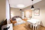 Living Area, Skolas Serviced Apartments, Riga