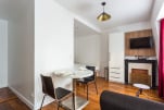 Living and Dining Area, Rue Davioud Serviced Apartment, Paris