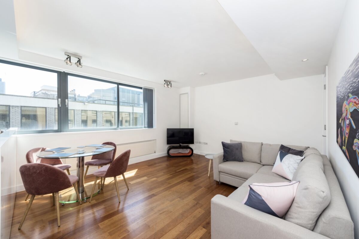 Living and Dining Area, Vetro Old Street Serviced Apartment, London