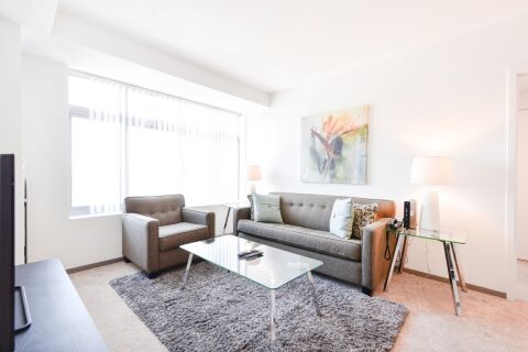 Living Area, Watermark Kendall West Serviced Apartments, Cambridge