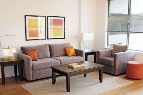 Living Area, The Boulevard Serviced Apartments, Stamford