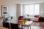 Living and Dining Area, Bank Street Commons Serviced Apartments, White Plains, New York