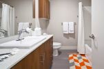 Bathroom, Astro Serviced Apartments, Seattle