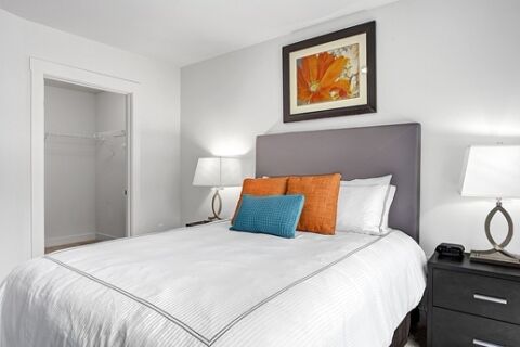 Bedroom, Juxt Serviced Apartments, Seattle