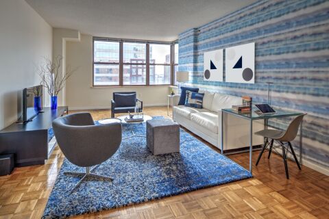 Living Area, River Street Serviced Apartments, Hoboken, New Jersey