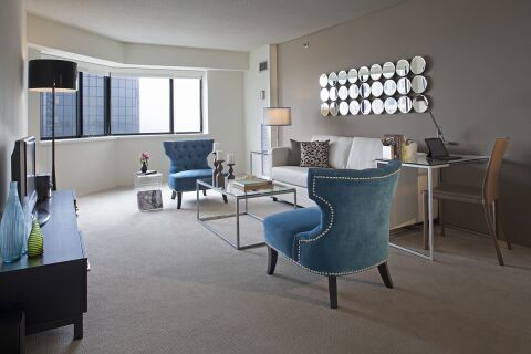 Living Area, The Devonshire Serviced Apartments, Boston