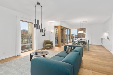Open Plan Living Area, Kastellet Serviced Apartments, Copenhagen