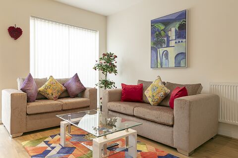 Living Area, Addenbrookes Road Serviced Accommodation, Cambridge
