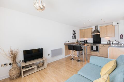 Living Area, Liberty View Serviced Apartment, Swansea
