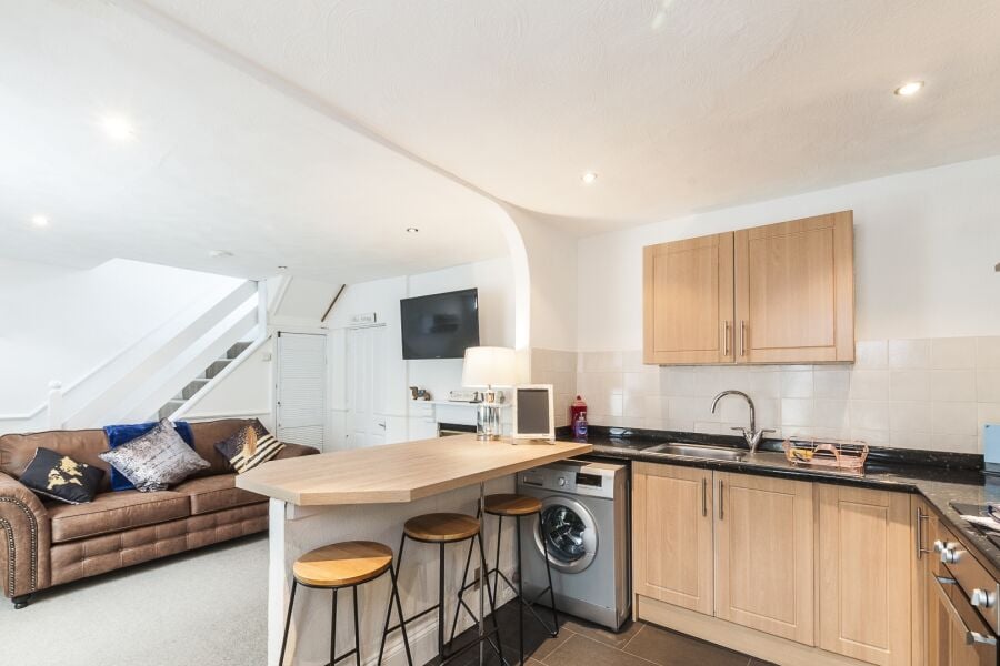 Open plan kitchen, dining and living room