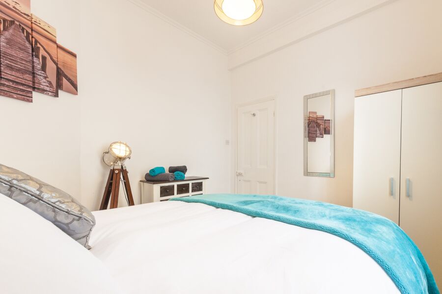 Bedroom, Kimberley Road Serviced Apartment, Exeter