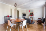 Living and Dining Area, Avenue de Villiers Serviced Apartment, Paris