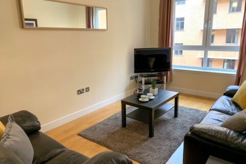 Living room, Ingram Serviced Apartment, Glasgow