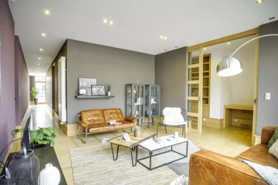 Living Area, Couronne Serviced Apartments, Belgium