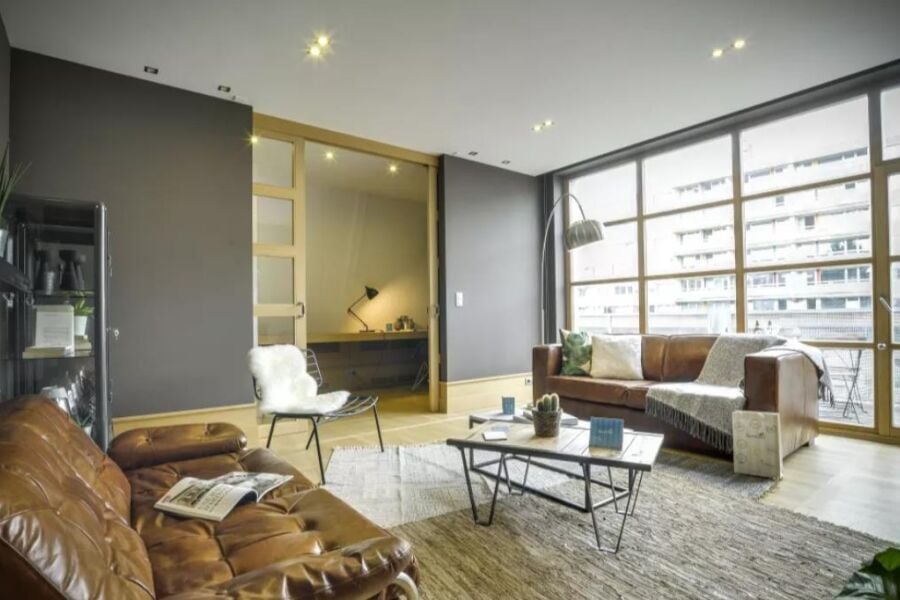 Living Area, Couronne Serviced Apartments, Belgium