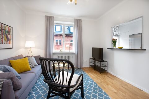Living Area, Gyllenborgsgatan Serviced Apartments, Stockholm
