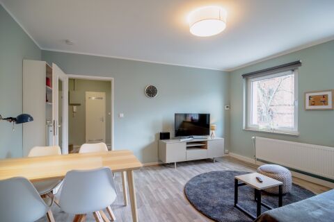 Living Area, Gutleutstrasse Serviced Apartment, Frankfurt
