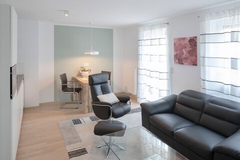 Living Area, Westend Serviced Apartment, Frankfurt