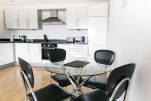 Kitchen and Dining Area, The Atrium Serviced Apartment Building, Camberley
