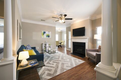 Living Area, Legacy Ballantyne Serviced Apartments, Charlotte, North California