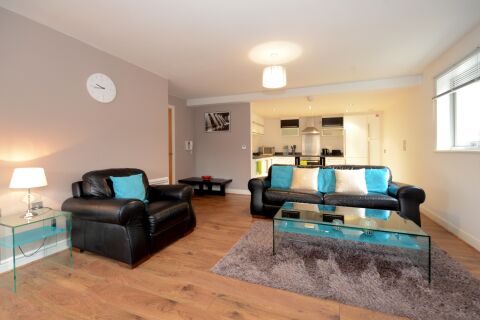 Open Plan Living Area, Dixons Yard Serviced Apartment, York