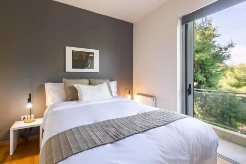 Bedroom, Messinias Serviced Accommodation, Greece