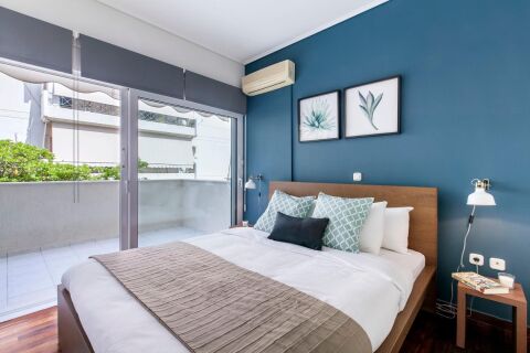 Bedroom, Vasileos Pavlou Serviced Accommodation, Greece