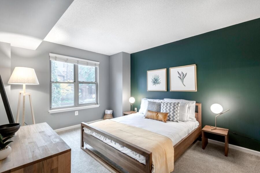 Bedroom, 14th Street Serviced Accommodation, Washington