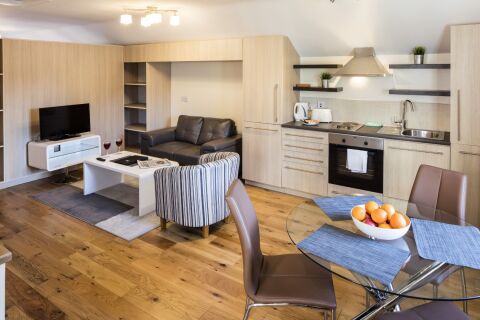 One bed open plan Living/Dining Area