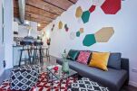 Living and Kitchen Area, Sagrada Familia View Serviced Apartment, Barcelona