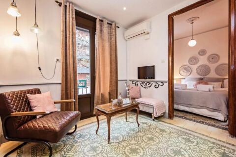 Living Area, Rosemarine Serviced Apartments, Barcelona