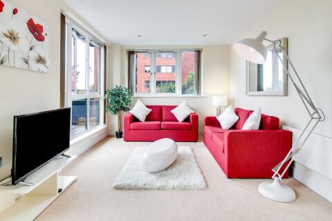 Living Area, Cutlass Court Serviced Apartment, Birmingham