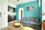 Kitchen and Living Area, Eiffel Village Serviced Apartment, Paris