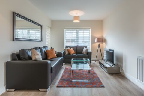Living Room, The Heights at Athena Court Serviced Apartments, Maidenhead