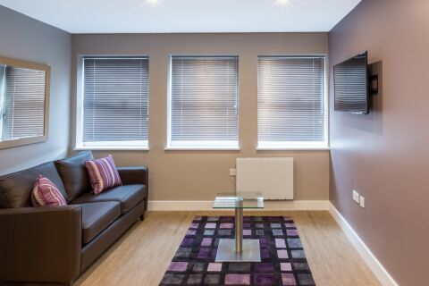 Living Room, City Wall House Serviced Apartments, Reading