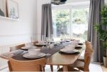 Dining room with chairs for up to 10 guests