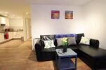 Living and Kitchen Area, Broad Street Central Serviced Apartment, Birmingham