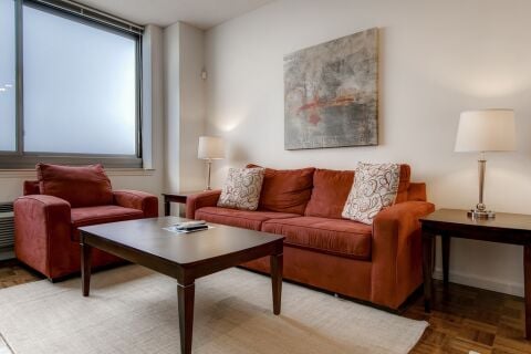 Living Room, The Monaco Serviced Apartments, Jersey City, New Jersey
