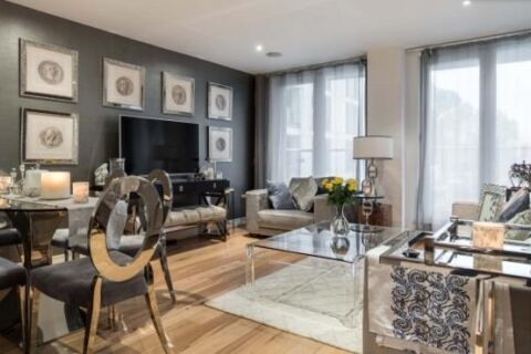 Living Room, Imperial Pad Serviced Apartments, Fulham, London