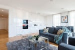 Living and Kitchen Area, Clover Court Serviced Apartments, Isle of Dogs