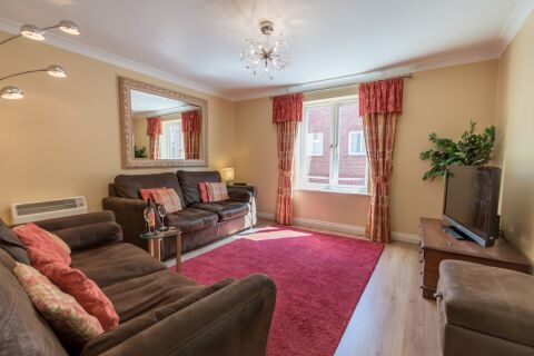 Lounge area, Queens Court Serviced Apartment, York 