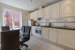 Kitchen, Queens Court Serviced Apartment, York