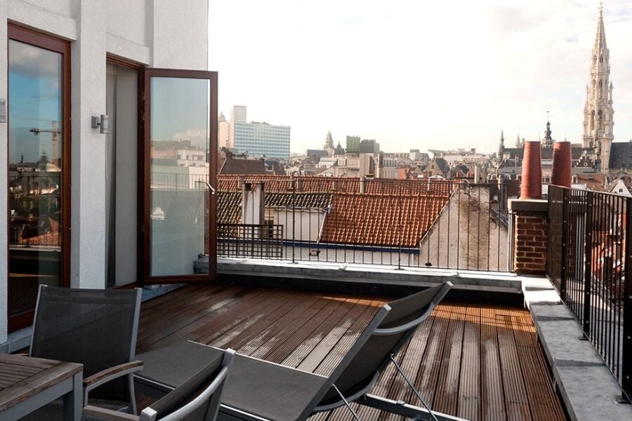Penthouse Terrace, B-aparthotel Grand Place, Serviced Apartments, Brussels